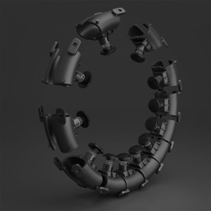 HULA HOP Z WYPUSTKAMI I OBCIĄŻNIKIEM HMS HHW01 BLACK OUTLET