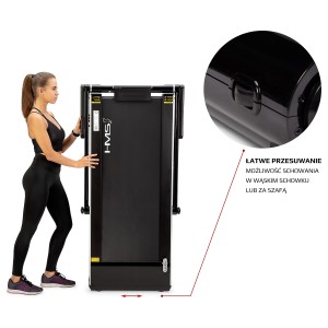 ZESTAW LOOP12 MULTI BLACK BIEŻNIA ELEKTRYCZNA Z BIURKIEM HMS+KSIĄŻKA SLOW JOGGING