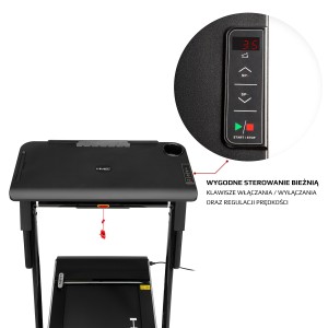 ZESTAW LOOP12 MULTI BLACK BIEŻNIA ELEKTRYCZNA Z BIURKIEM HMS+KSIĄŻKA SLOW JOGGING