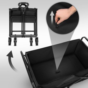 WÓZEK TURYSTYCZNY SKŁADANY CZARNY 70L NILS CAMP NC4306 