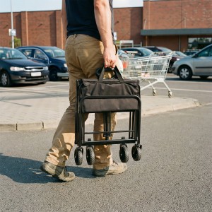 WÓZEK TURYSTYCZNY SKŁADANY CZARNY 70L NILS CAMP NC4306 