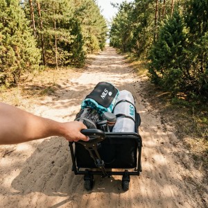 WÓZEK TURYSTYCZNY SKŁADANY CZARNY 70L NILS CAMP NC4306 