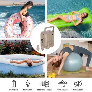 MATERAC DWUOSOBOWY KING SIZE BEŻOWY + POMPKA ELEKTRYCZNA NILS CAMP NC2808 OUTLET