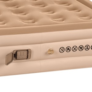 MATERAC DWUOSOBOWY KING SIZE BEŻOWY + POMPKA ELEKTRYCZNA NILS CAMP NC2808 OUTLET