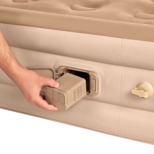 MATERAC DWUOSOBOWY KING SIZE BEŻOWY + POMPKA ELEKTRYCZNA NILS CAMP NC2808 OUTLET