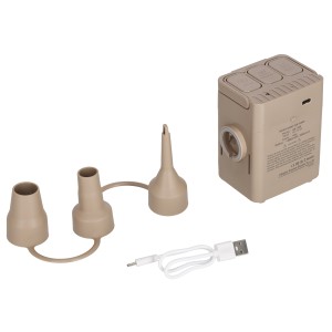 MATERAC DWUOSOBOWY KING SIZE BEŻOWY + POMPKA ELEKTRYCZNA NILS CAMP NC2808 OUTLET