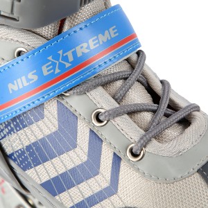 NH18192 4w1 SZARO-NIEBIESKI ROZM.L(39-43) ŁYŻWOROLKI Z WYM. PŁ. HOKEJOWĄ NILS EXTREME OUTLET