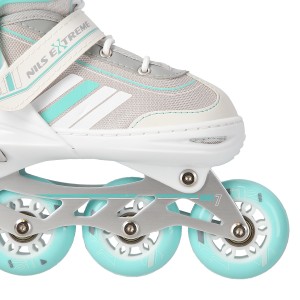 NH18191 2w1 BIAŁO-NIEBIESKIE ROZM.S(29-33) ŁYŻWOROLKI Z WYM. PŁ. HOKEJOWĄ NILS EXTREME OUTLET