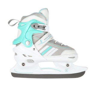 NH18191 2w1 BIAŁO-NIEBIESKIE ROZM.S(29-33) ŁYŻWOROLKI Z WYM. PŁ. HOKEJOWĄ NILS EXTREME OUTLET