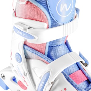 NJ1190 ŁYŻWOROLKA 3W1 THREE STEPS W ZESTAWIE Z WROTKĄ BIAŁA ROZM. XS (26-29) NILS FUN OUTLET