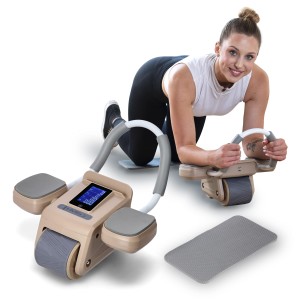KÓŁKO ABS AUTOMATYCZNE KOŁO DO ĆWICZEŃ MIĘŚNI BRZUCHA Z PODPARCIEM BROWN KA08 OUTLET