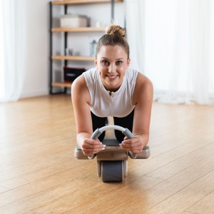 KÓŁKO ABS AUTOMATYCZNE KOŁO DO ĆWICZEŃ MIĘŚNI BRZUCHA Z PODPARCIEM BROWN KA08 OUTLET