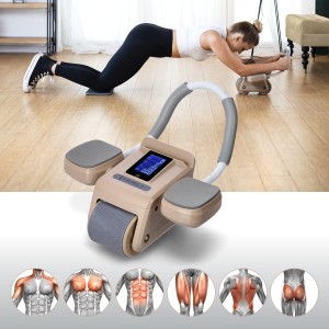 KÓŁKO ABS AUTOMATYCZNE KOŁO DO ĆWICZEŃ MIĘŚNI BRZUCHA Z PODPARCIEM BROWN KA08 OUTLET
