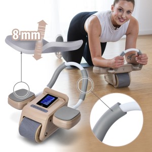 KÓŁKO ABS AUTOMATYCZNE KOŁO DO ĆWICZEŃ MIĘŚNI BRZUCHA Z PODPARCIEM BROWN KA08 OUTLET