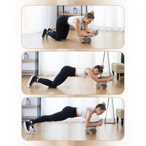 KÓŁKO ABS AUTOMATYCZNE KOŁO DO ĆWICZEŃ MIĘŚNI BRZUCHA Z PODPARCIEM BROWN KA08 OUTLET