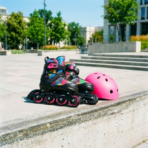 ŁYŻWOROLKI Z WYM. PŁOZĄ HOKEJOWĄ 4w1 TINTY RÓŻOWE ROZM. M(35-38) NILS EXTREME NH10907