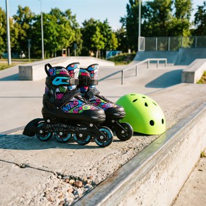 ŁYŻWOROLKI Z WYM. PŁOZĄ HOKEJOWĄ 4w1 TINTY ZIELONE ROZM. M(35-38) NILS EXTREME NH10907