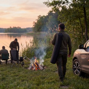 KRZESŁO WĘDKARSKIE SKŁADANE SZARO-CZARNE NILS CAMP NC3309 