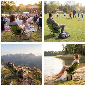 KRZESŁO SKŁADANE ULTRALIGHT ZIELONE NILS CAMP NC3320