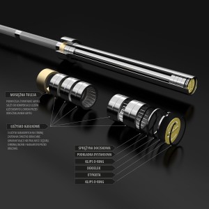 GRYF OLIMPIJSKI 20KG 2200MM HMS PREMIUM GO1100 + ZG1500 GOLDEN  OUTLET S1