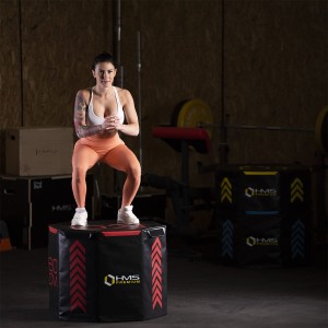 SKRZYNIE PLYOMETRYCZNE OCTAGON SOFT ZESTAW HMS PREMIUM PYOBS01 (3 CZĘŚCI) OUTLET  S1