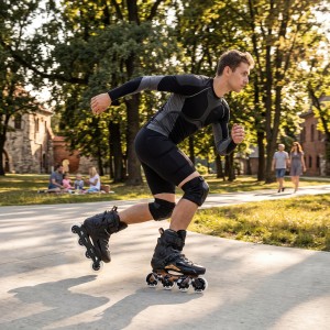 ŁYŻWOROLKI SLALOMOWE SLAYD CZARNE NILS EXTREME NA1601