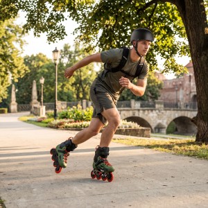 ŁYŻWOROLKI SLALOMOWE SLAYD ZIELONE  NILS EXTREME NA1601