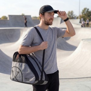 TORBA NA ROLKI/ŁYŻWY SZARA NILS EXTREME TS110