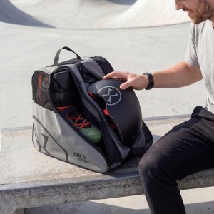 TORBA NA ROLKI/ŁYŻWY SZARA NILS EXTREME TS110
