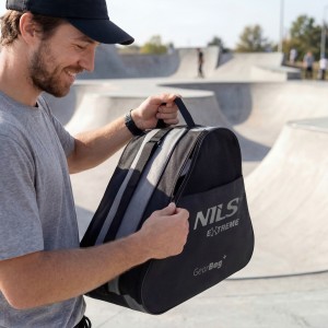TORBA NA ROLKI/ŁYŻWY SZARA NILS EXTREME TS110