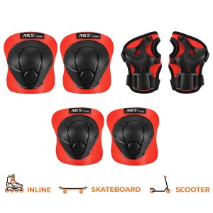 H210 ZESTAW OCHRANIACZY CZERWONY NILS EXTREME