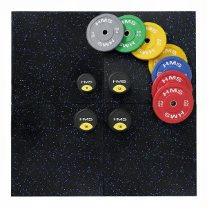 PODŁOGA GUMOWA POD SPRZĘT FITNESS BLACK/BLUE II GATUNEK POS15 