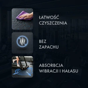 PODŁOGA GUMOWA POD SPRZĘT FITNESS BLACK/BLUE II GATUNEK POS15 