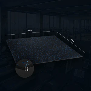 PODŁOGA GUMOWA POD SPRZĘT FITNESS BLACK/BLUE II GATUNEK POS15 