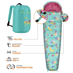 Śpiwór dziecięcy NILS CAMP NC3201 STARS – lekki, ciepły i wygodny