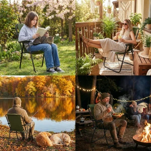 Krzesło kempingowe składane NILS CAMP NC3503 zielone – wygoda i stabilność