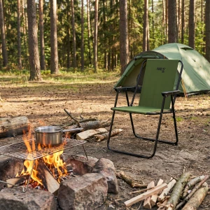 Krzesło kempingowe składane NILS CAMP NC3503 zielone – wygoda i stabilność