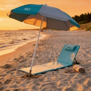 NC3015 MATA PLAŻOWA Z REGULOWANYM OPARCIEM TURKUSOWA NILS