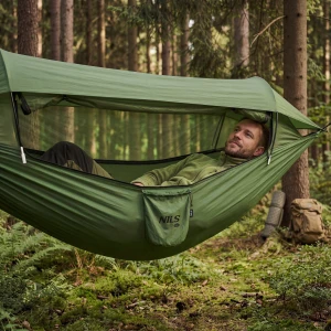 NILS Camp NC3117 hamak turystyczny z moskitierą i daszkiem – komfort outdoorowy