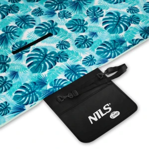 Koc piknikowy NILS CAMP NC2224 200×200 cm turkusowy – wodoodporny z izolacją termiczną