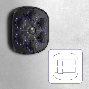 TARCZA BOKSERSKA LED BLUETOOTH Z MUZYKĄ HMS TB03 + RĘKAWICE OUTLET