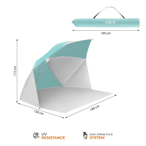 PARASOL - PARAWAN PLAŻOWY 2W1 OCHRONA UV  NILS CAMP NC4803