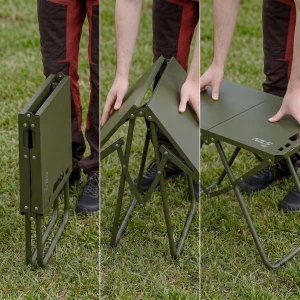 SKŁADANY STOLIK TURYSTYCZNY ZIELONY NILS CAMP NC3310 MILITARY