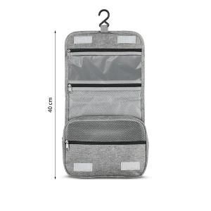 KOSMETYCZKA PODRÓŻNA Z HACZYKIEM ORGANIZER SZARY NILS NC4505