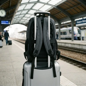 PLECAK MIEJSKI NA LAPTOPA SZARY Z PORTEM USB 18L NILS NC4503