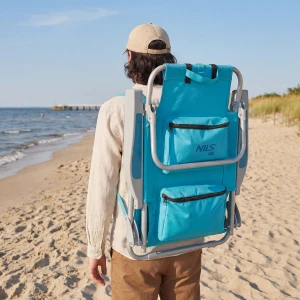 LEŻAK PLAŻOWY 3W1 SKŁADANY Z TORBĄ TERMICZNĄ NILS CAMP NC3308 