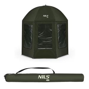PARASOL WĘDKARSKI Z PEŁNĄ OSŁONĄ 2W1 250CM NILS CAMP NC4701