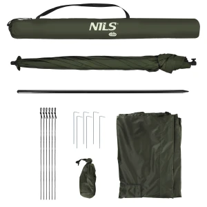 PARASOL WĘDKARSKI Z PEŁNĄ OSŁONĄ 2W1 250CM NILS CAMP NC4701