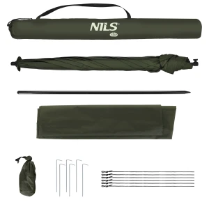PARASOL WĘDKARSKI Z BOCZNYMI ŚCIANKAMI 250CM NILS CAMP NC4702 