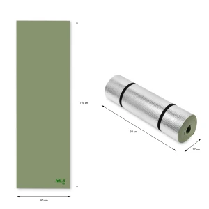 KARIMATA TURYSTYCZNA ALUMINIOWA 190x60x1,2CM ZIELONA NILS CAMP NC1769 